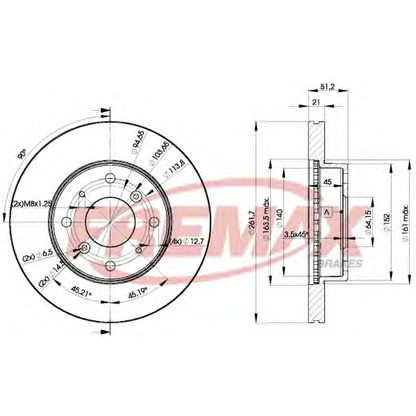 Foto Disco  freno FREMAX BD0801