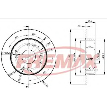 Фото Тормозной диск FREMAX BD0835