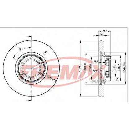 Foto Disco  freno FREMAX BD1367