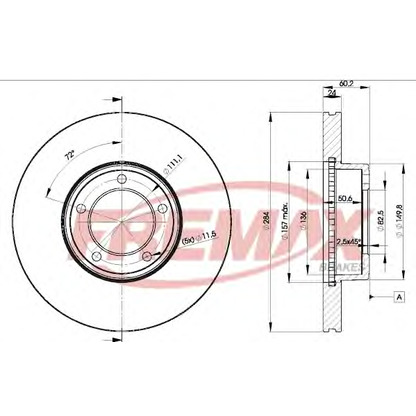 Photo Brake Disc FREMAX BD1487