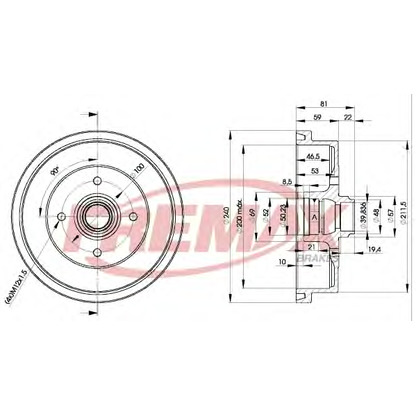 Foto Tambor de freno FREMAX BD1512