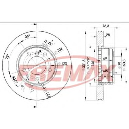 Photo Brake Disc FREMAX BD2215