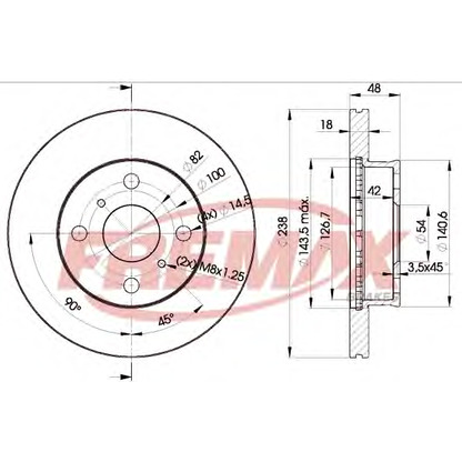 Foto Disco de freno FREMAX BD2250