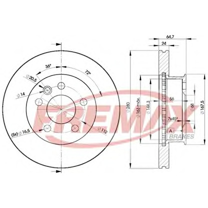 Zdjęcie Tarcza hamulcowa FREMAX BD3014