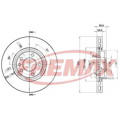 Foto Disco  freno FREMAX BD3020