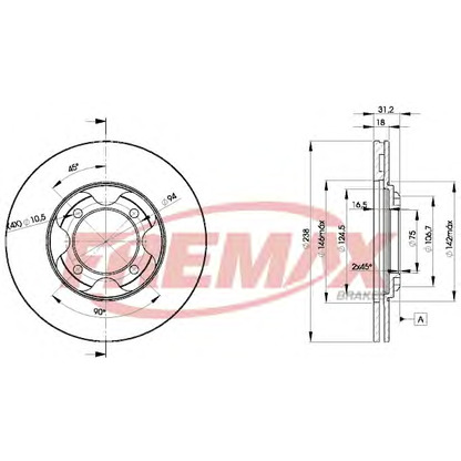 Foto Disco  freno FREMAX BD3261