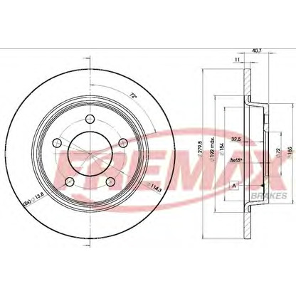 Foto Disco  freno FREMAX BD3276