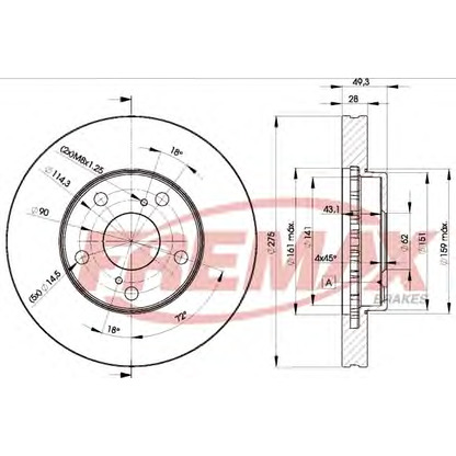 Фото Тормозной диск FREMAX BD3304