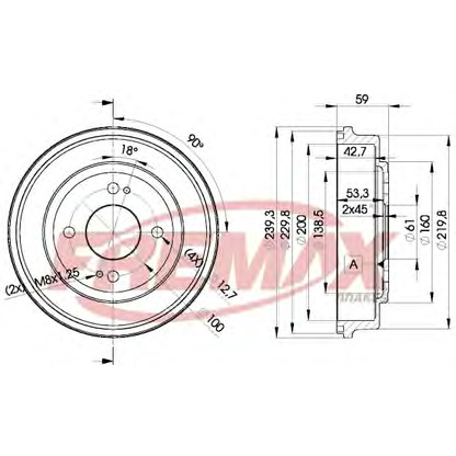 Photo Brake Drum FREMAX BD3901