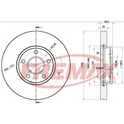 Foto Disco de freno FREMAX BD3963