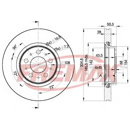 Zdjęcie Tarcza hamulcowa FREMAX BD4045