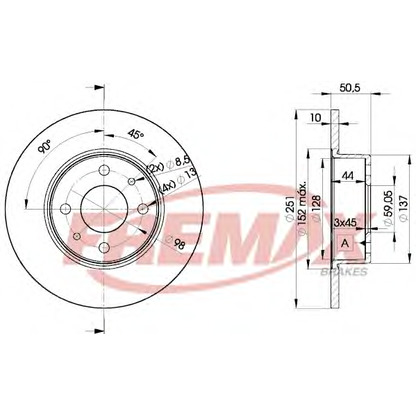 Foto Disco de freno FREMAX BD4070