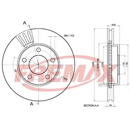 Zdjęcie Tarcza hamulcowa FREMAX BD4093