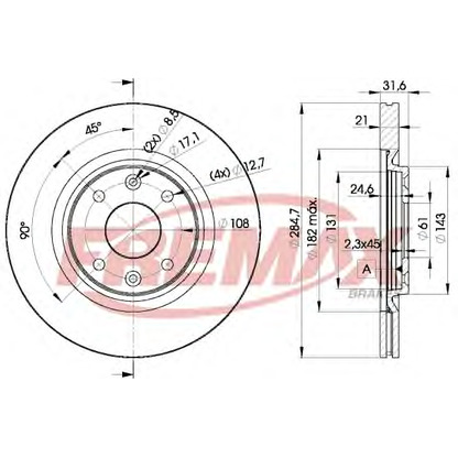 Photo Brake Disc FREMAX BD4195