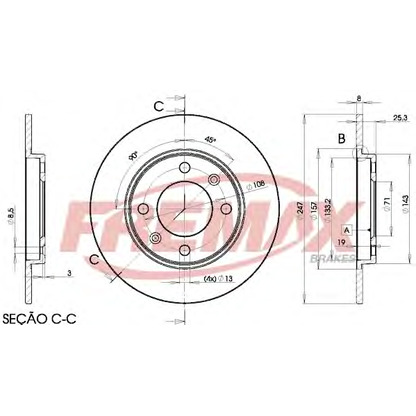 Foto Disco de freno FREMAX BD4247