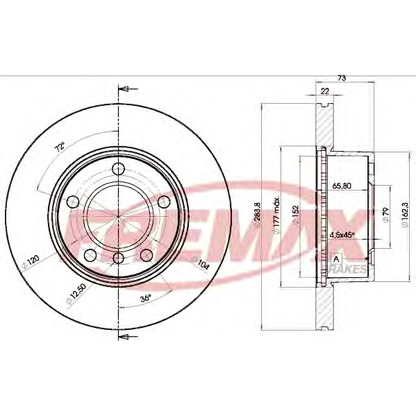 Фото Тормозной диск FREMAX BD4629