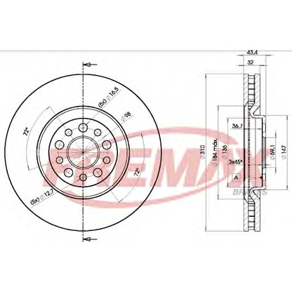 Zdjęcie Tarcza hamulcowa FREMAX BD4684