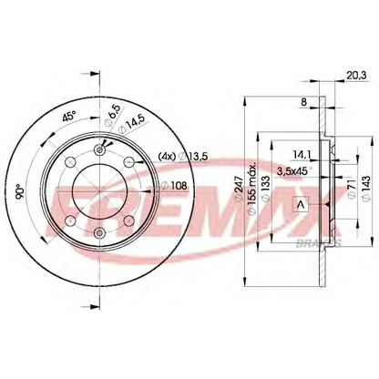 Фото Тормозной диск FREMAX BD4699