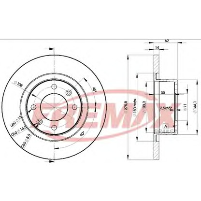 Foto Bremsscheibe FREMAX BD4754