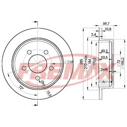 Foto Disco de freno FREMAX BD5116