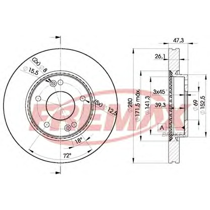 Zdjęcie Tarcza hamulcowa FREMAX BD5171