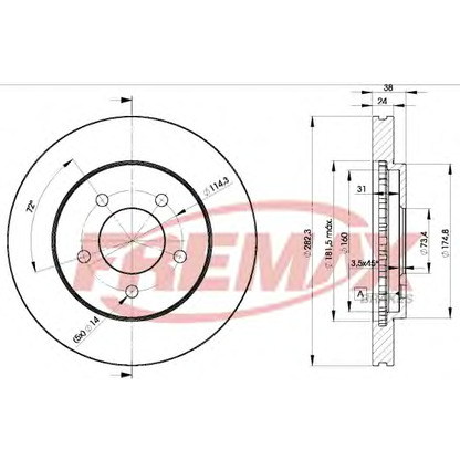 Photo Brake Disc FREMAX BD5347