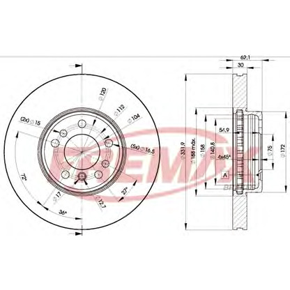 Foto Disco  freno FREMAX BD6045