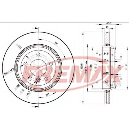 Foto Disco  freno FREMAX BD6073