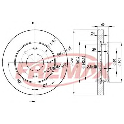 Photo Disque de frein FREMAX BD6080