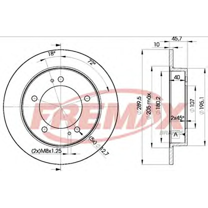 Фото Тормозной диск FREMAX BD6971