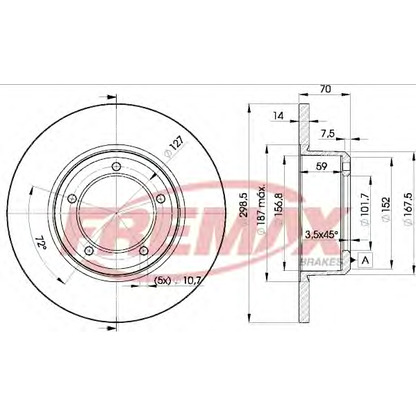 Foto Disco de freno FREMAX BD7329