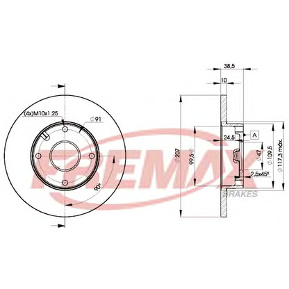 Zdjęcie Tarcza hamulcowa FREMAX BD7702