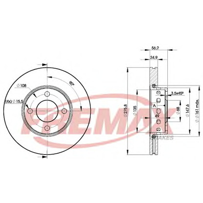 Foto Disco  freno FREMAX BD8012