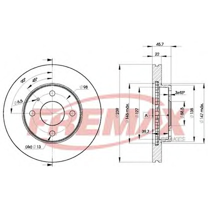 Photo Brake Disc FREMAX BD8195