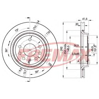 Photo Brake Disc FREMAX BD9114