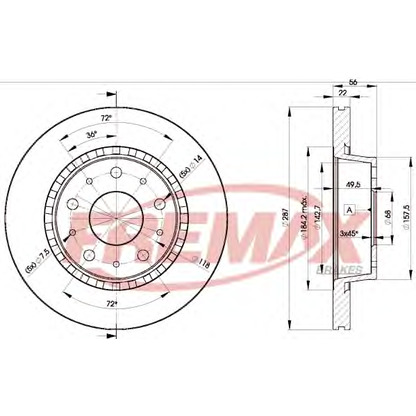 Foto Disco  freno FREMAX BD9908