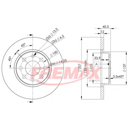 Photo Disque de frein FREMAX BD0918