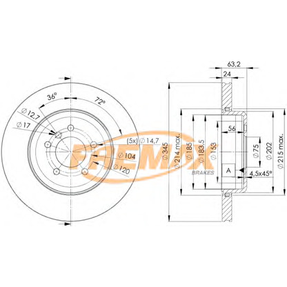 Zdjęcie Tarcza hamulcowa FREMAX BD3403