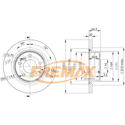 Foto Disco  freno FREMAX BD3406