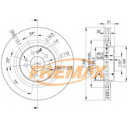 Фото Тормозной диск FREMAX BD3504