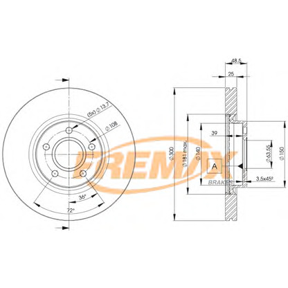 Foto Disco de freno FREMAX BD3937