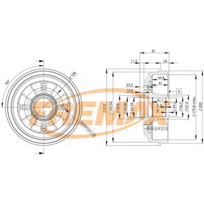 Foto Tambor de freno FREMAX BD4732