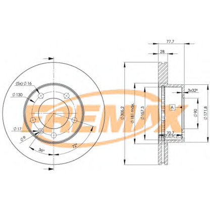 Foto Disco  freno FREMAX BD6848