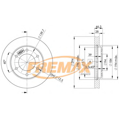 Фото Тормозной диск FREMAX BD7019