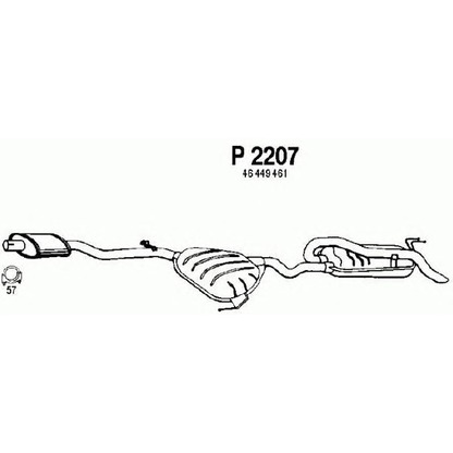 Фото Глушитель выхлопных газов конечный FENNO P2207