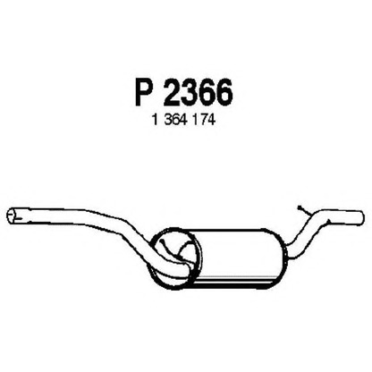 Фото Глушитель выхлопных газов конечный FENNO P2366