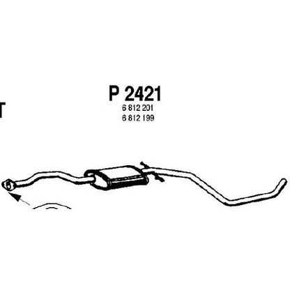 Фото Средний глушитель выхлопных газов FENNO P2421