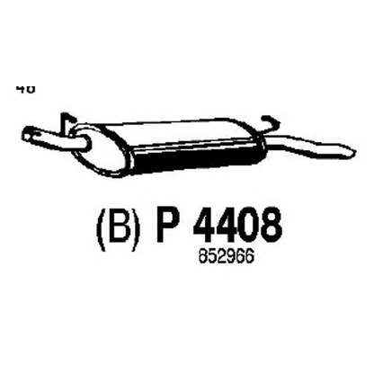 Фото Глушитель выхлопных газов конечный FENNO P4408