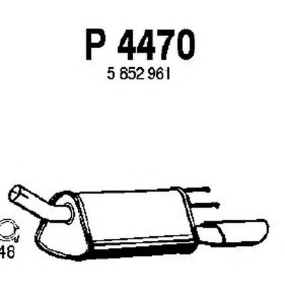 Фото Глушитель выхлопных газов конечный FENNO P4470