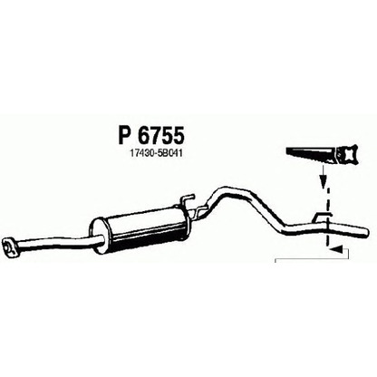 Фото Глушитель выхлопных газов конечный FENNO P6755